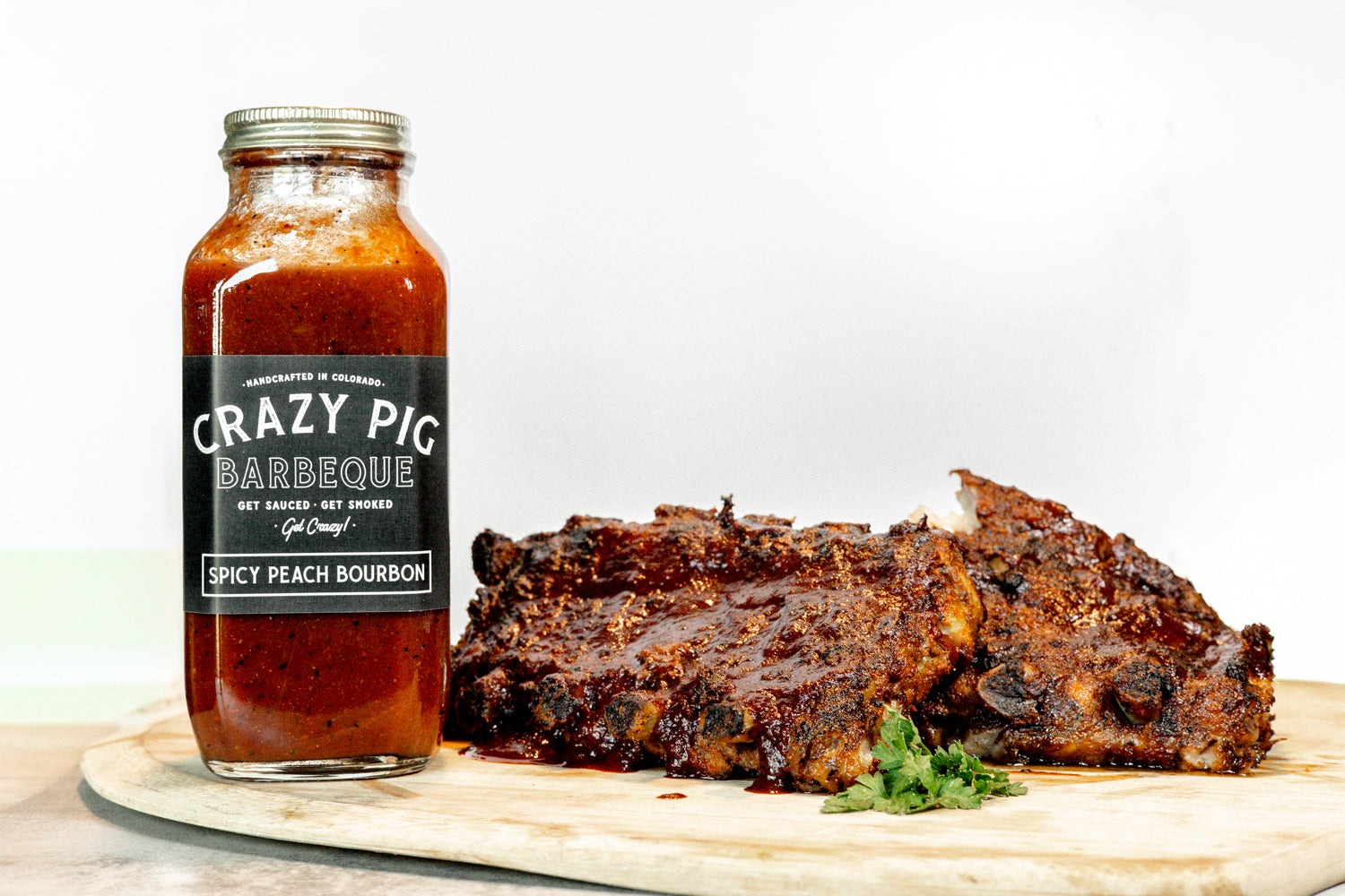Spicy Peach Bourbon BBQ Sauce